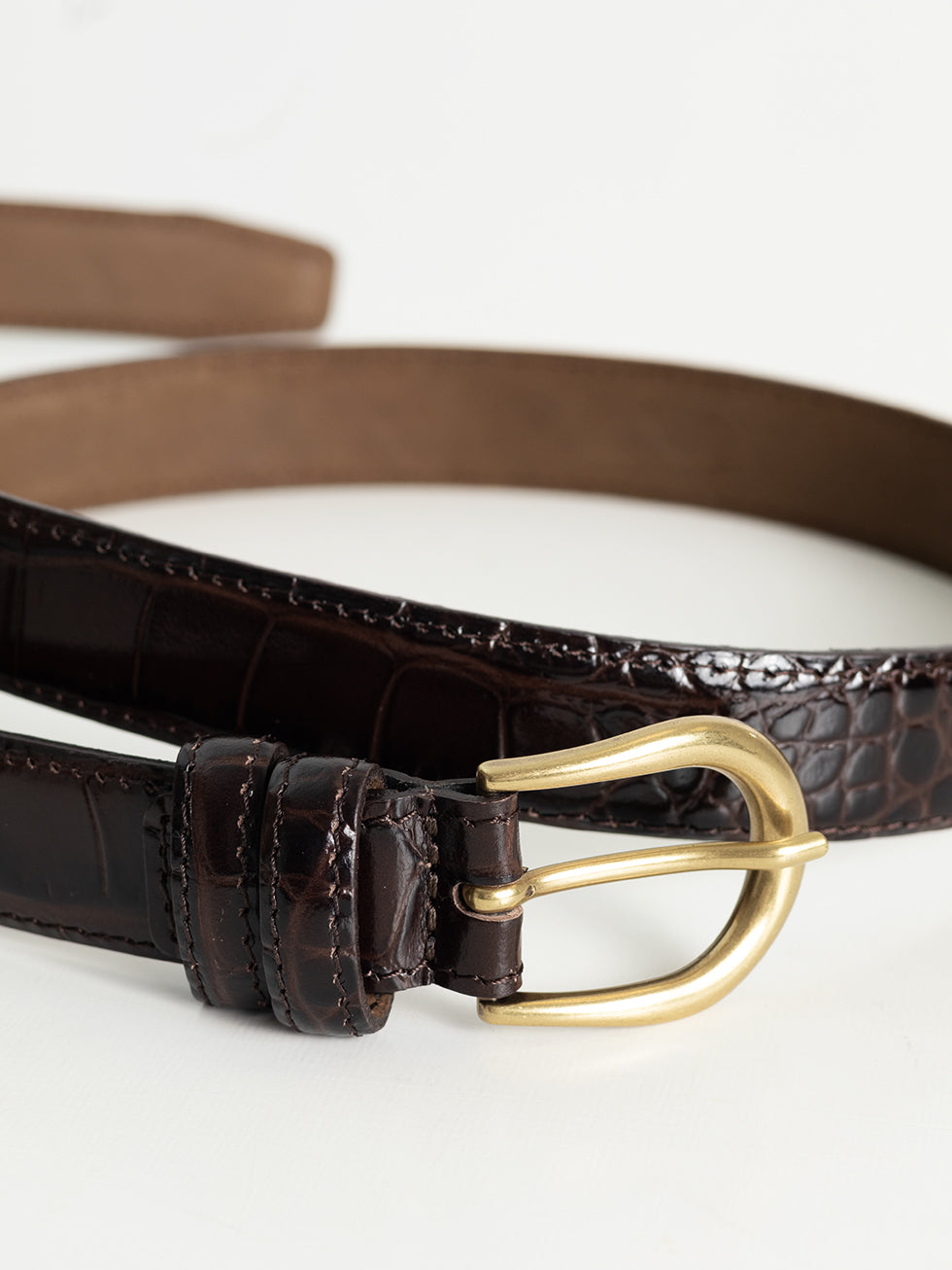 Cinturón Coco Print 2,5 cm Marrón