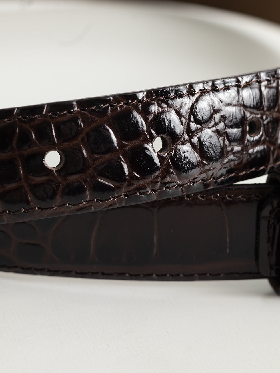 Cinturón Coco Print 2,5 cm Marrón